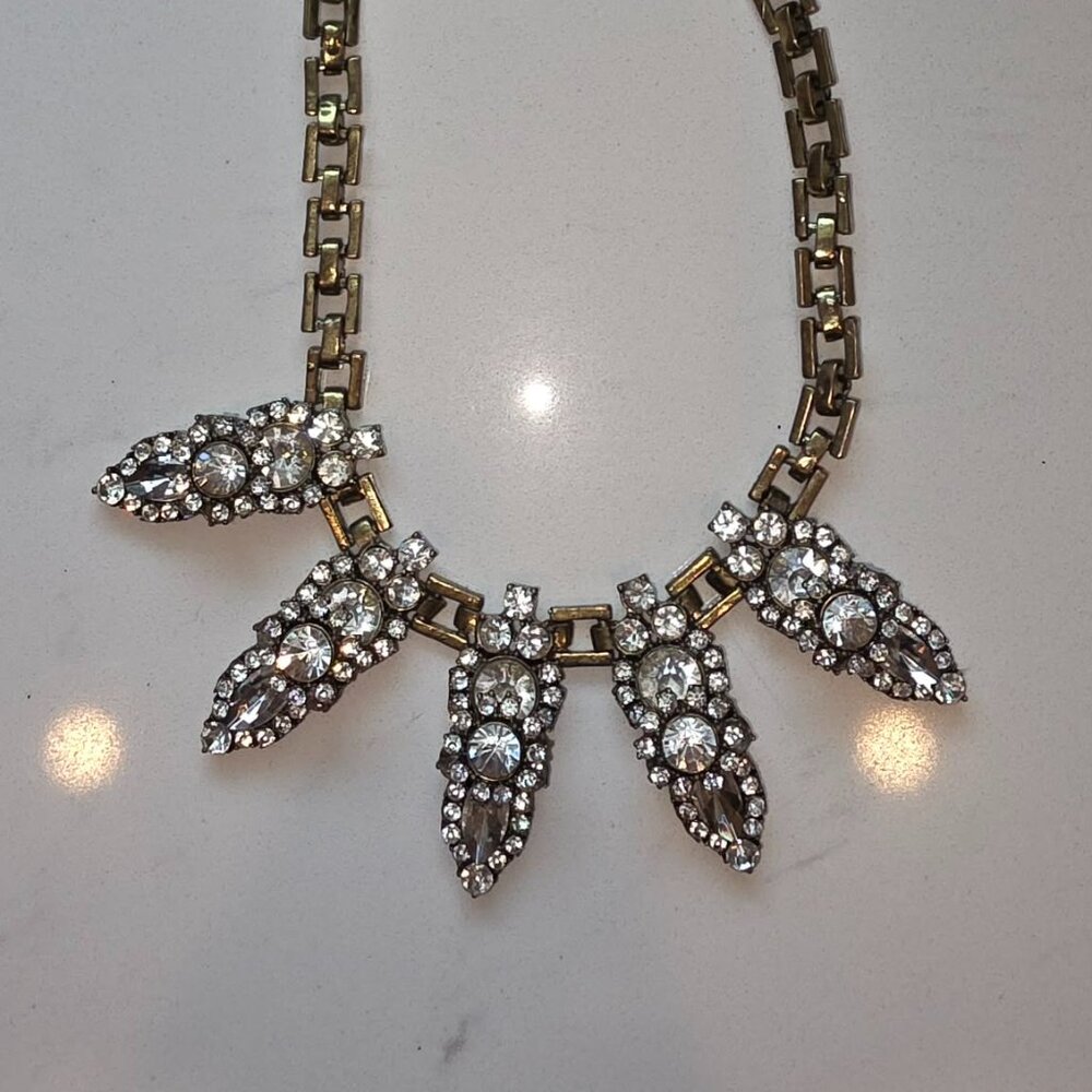 Rhinestone Statement Necklace - image 4